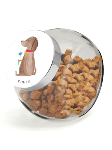 Mr. & Mrs. Panda Dose Hund Blume ohne Spruch in Weiß