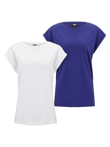 Urban Classics T-Shirt in white+bluepurple