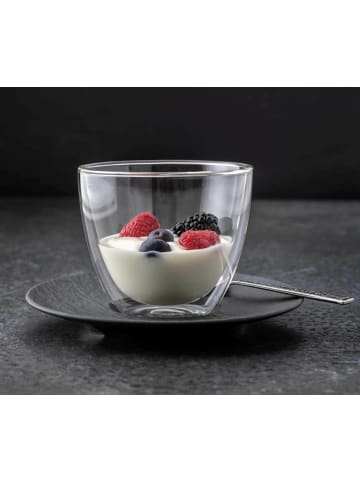 Villeroy & Boch Café au Lait-Set Manufacture Rock 250 ml schwarz in schwarz