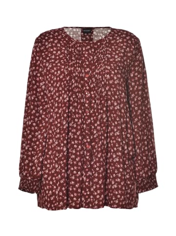 GOZZIP Shirt Bluse Bertha in Bordeaux Printed