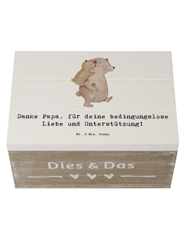 Mr. & Mrs. Panda Aufbewahrungsbox Danke Papa mit Spruch in Weiß