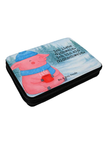Mr. & Mrs. Panda Etui Schwein Glühwein Design mit Spruch in Weiß