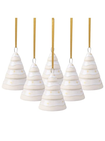 like. by Villeroy & Boch 6er Set Ornamente Tannenbaum Winter Glow in beige
