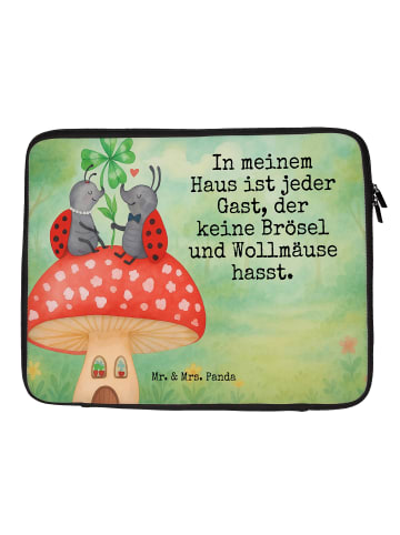 Mr. & Mrs. Panda Notebook Tasche Marienkäfer Fliegenpilz Design ... in Weiß