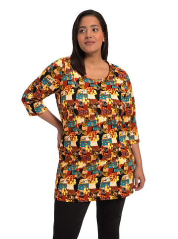 Ulla Popken Longshirt in multicolor schwarz