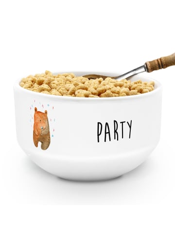 Mr. & Mrs. Panda suppenschale Bär Party mit Spruch in Weiß