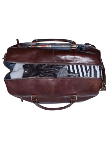 Leonhard Heyden Cambridge Reisetasche Leder 50 cm rotbraun