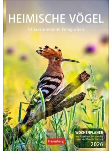 Harenberg Kalender - Heimische Vögel Wochenplaner 2026 - 53 faszinierende Fotografie