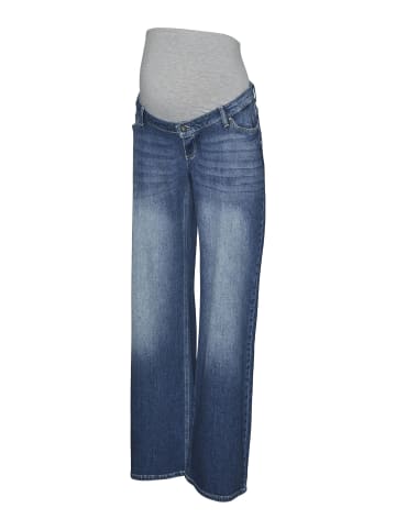 mama licious Umstandsjeans mit weitem Bein in Light Blue Denim