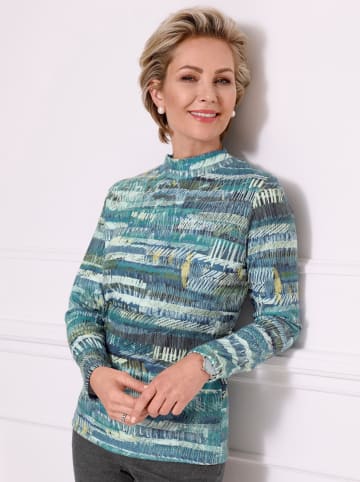 WITT WEIDEN Shirt in jade-ecru-bedruckt