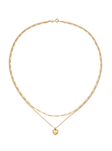 Elli Halskette 925 Sterling Silber Herz in Gold