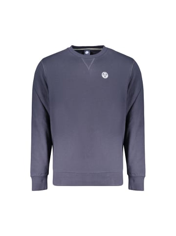 Blau Baumwolle Herren Sweatshirt