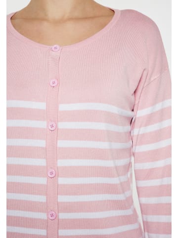 SANIKA Damen Cardigan in HELLROSA WEISS