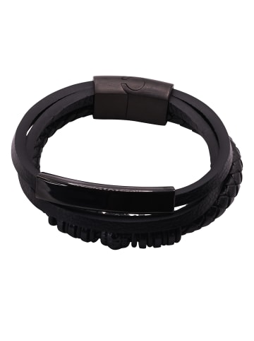 Steel_Art Lederamband Herren Ocean schwarz farben in schwarz