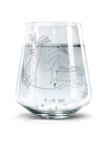 Mr. & Mrs. Panda Trinkglas Igel Federschmuck ohne Spruch in Transparent