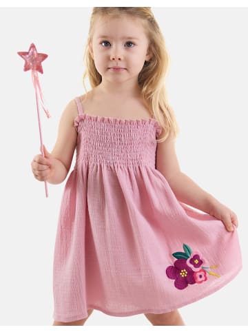 Denokids Kleid Flowers Muslin in PINK