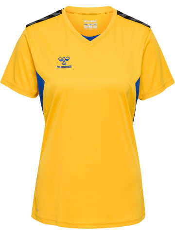 Hummel Hummel T-Shirt Hmlauthentic Multisport Damen Atmungsaktiv Schnelltrocknend in SPORTS YELLOW/TRUE BLUE