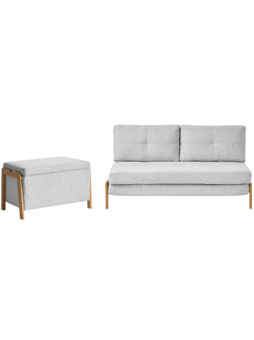 Beliani 2-tlg Sitzgruppe EDLAND in Grau/Braun