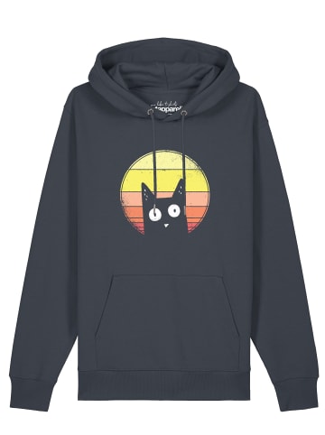 wat? Apparel Sweatshirt Sunset Cat in India Ink Grey