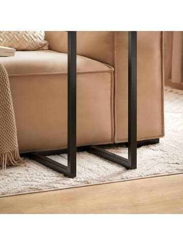 SoBuy Beistelltisch in Natur / Schwarz - (B)30 x (H)60 x (T)40 cm
