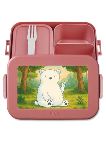 Mr. & Mrs. Panda MEPAL Bentobox Eisbär Faul Design ohne Spruch in Rot Pastell