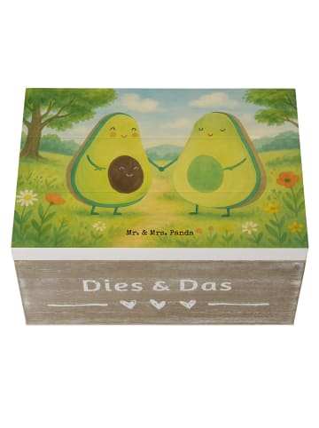 Mr. & Mrs. Panda Aufbewahrungsbox Avocado Pärchen Design ohne Sp... in Weiß