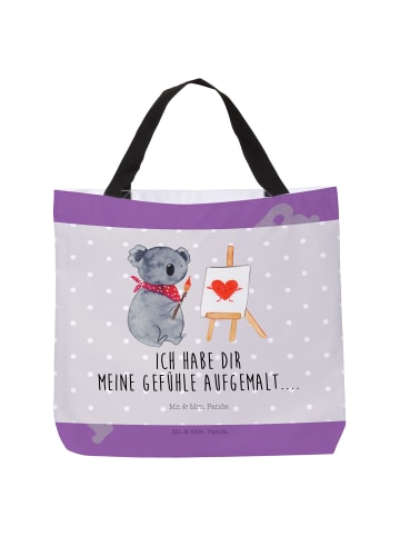 Mr. & Mrs. Panda Strandtasche Koala Künstler ohne Spruch in Grau Pastell