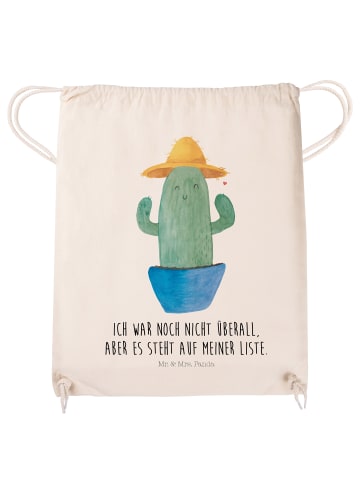 Mr. & Mrs. Panda Jutebeutel Kaktus Hut mit Spruch in Creme