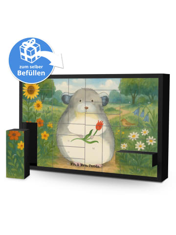 Mr. & Mrs. Panda Befüllbarer Adventskalender Chinchilla Blume De... in Weiß