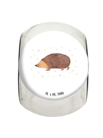 Mr. & Mrs. Panda Lebensmittelbehälter Igel Herzen ohne Spruch in Weiß