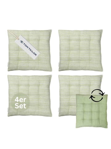 Tom Tailor Sitzkissen 4er Sparset FRESHSTRIPE4ER 4 in Grün