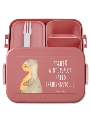 Mr. & Mrs. Panda Lunchbox Otter Bauch Motiv mit Spruch in Rot Pastell