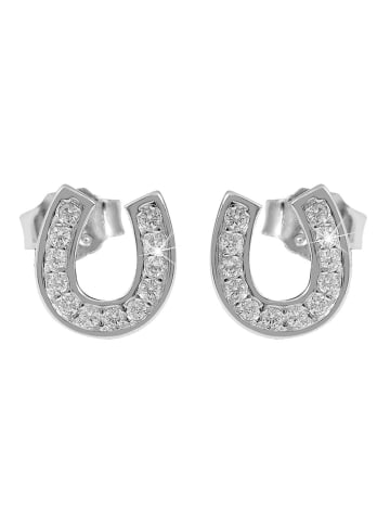 Adeliás Damen Ohrringe – Ohrstecker aus 925 Silber mit Zirkonia in silber