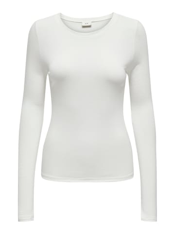 JACQUELINE de YONG Langarm Shirt Dünner Basic Pullover JDYSUMA in Weiß-3