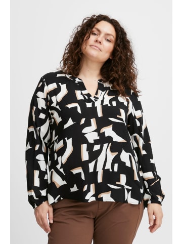 Fransa Langarmbluse FPFLOWY BL 1 - 20612537  Langarmbluse mit V-Ausschnitt in Schwarz