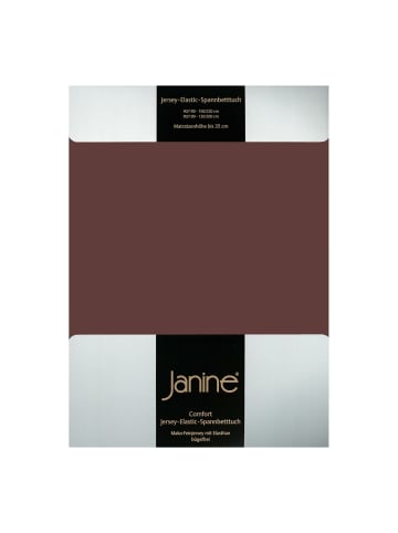 Janine Spannbettlaken Jersey Elastic in dunkelbraun