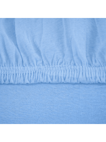 Traumschloss Exclusiv Edel-Jersey Spannbettlaken in mittelblau