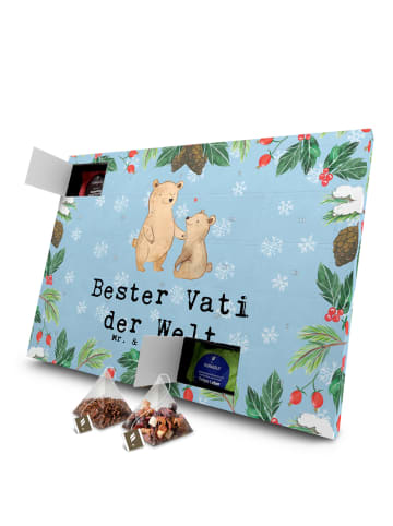 Mr. & Mrs. Panda Advents-Teekalender Bär Bester Vati der Welt mi... in Eisblau