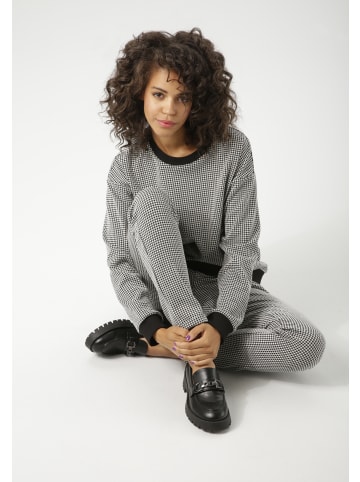 Aniston CASUAL Sweatshirt in schwarz weiß