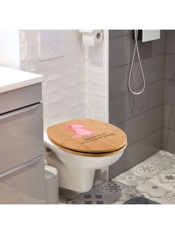 Mr. & Mrs. Panda Toilettendeckel Axolotl Niedlich mit Spruch in Braun