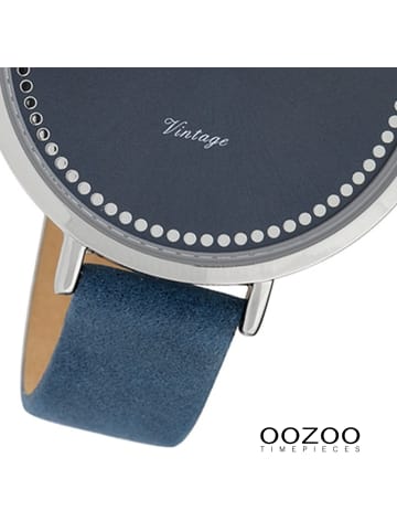 Oozoo Armbanduhr Oozoo Vintage Series blau groß (ca. 40mm)