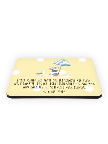 Mr. & Mrs. Panda Magnet Lieber Sommer mit Spruch in Gelb Pastell