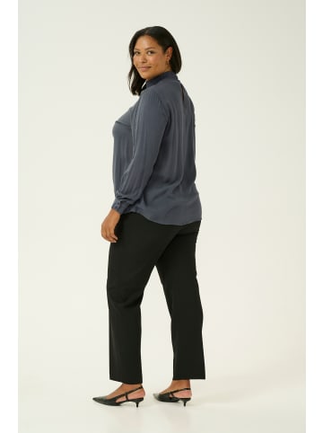 KAFFE curve Langarm-Bluse KCtrudi in Black Oyster