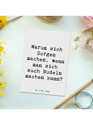 Mr. & Mrs. Panda Postkarte Spruch Gelassenheit in Krisen mit Spruch in Weiß