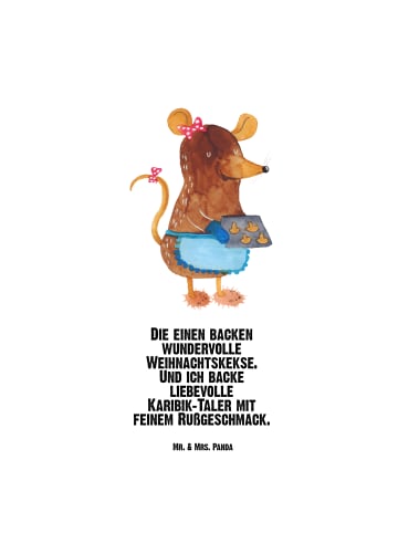 Mr. & Mrs. Panda Trinkflasche Maus Kekse mit Spruch in Weiß