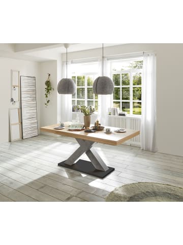 58 aufm Kessel ESSTISCH ausziehbar Elene 180x90x76 Graphit/Asteiche