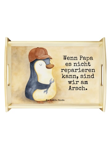 Mr. & Mrs. Panda Serviertablett Wenn Papa es nicht reparieren ka... in Weiß
