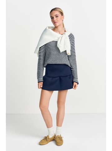 Rich & Royal Pullover in marine weiß - 0001