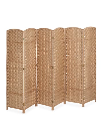 relaxdays Paravent in Natur - (B)160 x (H)241 cm