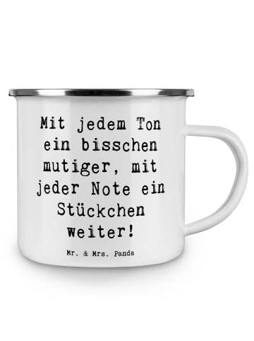 Mr. & Mrs. Panda Pott Spruch Ein neues Musikinstrument lernen mi... in Weiß